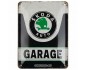 Kultowy plakat metalowy Skoda Garage 15x20 cm - Przenieś swoje wnętrze w świat motoryzacyjnych legend!