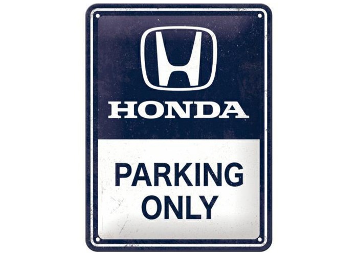 Metalowy Plakat 15x20 Honda AM Parking Only – Nadaj Swojemu Garażowi Legendarny Styl!