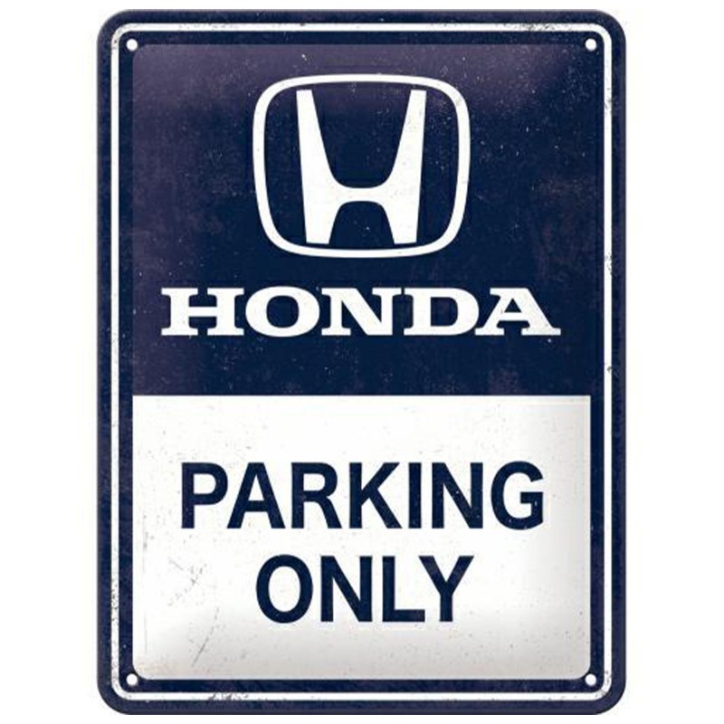 Metalowy Plakat 15x20 Honda AM Parking Only – Nadaj Swojemu Garażowi Legendarny Styl!