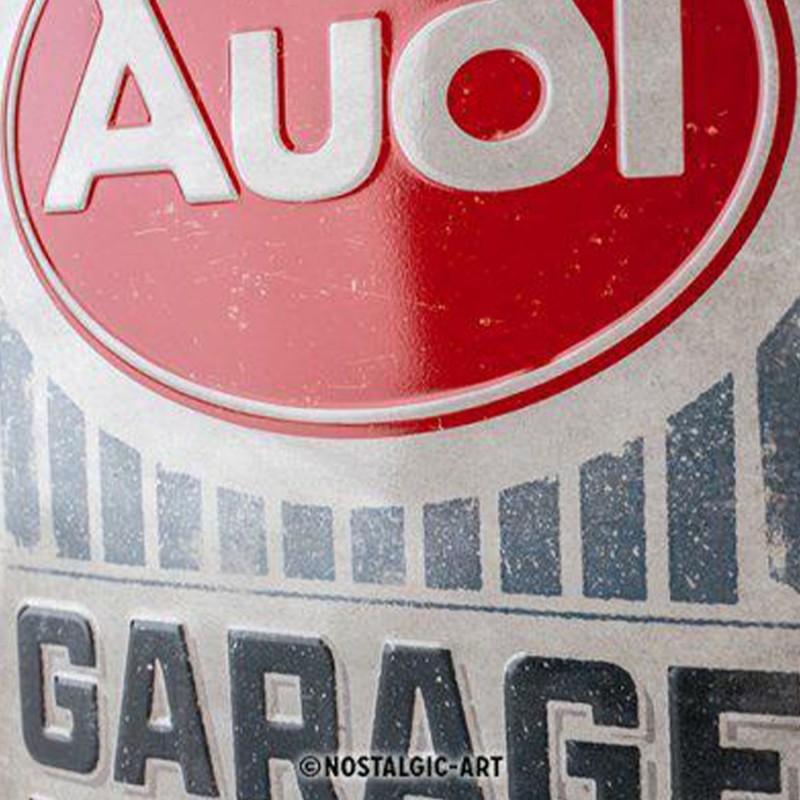 Plakat metalowy "Audi Garage" 15x20 cm - przemień swój garaż, biuro lub salon w strefę motoryzacyjnych inspiracji!