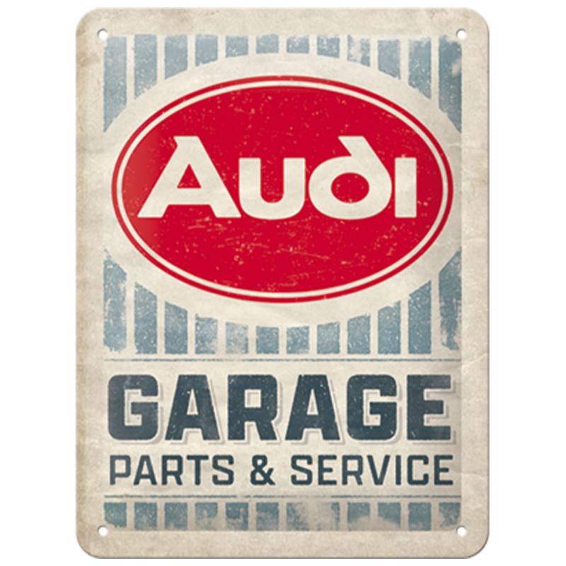 Plakat metalowy "Audi Garage" 15x20 cm - przemień swój garaż, biuro lub salon w strefę motoryzacyjnych inspiracji!
