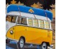 Metalowy Plakat VW Bulli "Let's Get Away Night" - Kultowy Symbol Wolności dla Twojego Wnętrza!
