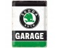 Kultowy Plakat Metalowy 30x40 Skoda Garage Green - przekształć swoje wnętrze!