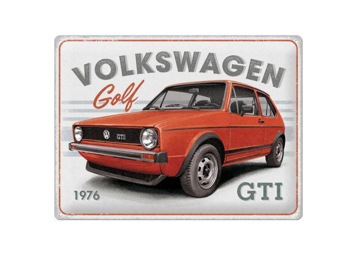 Metalowy Plakat 30x40 VW Golf GTI 1976 - Autentyczna Ikona Stylu w Twoim Domu!