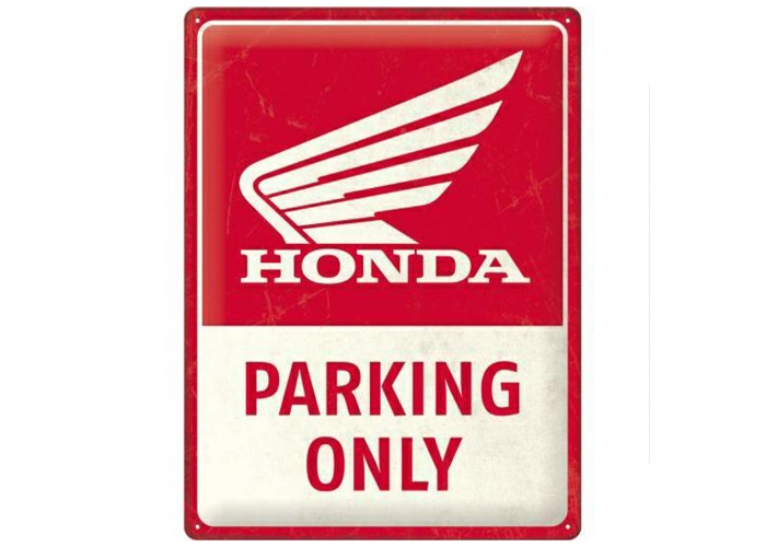 Plakat Metalowy 30x40 "Honda MC Parking Only" - Must-Have Dla Prawdziwego Miłośnika Motocykli!