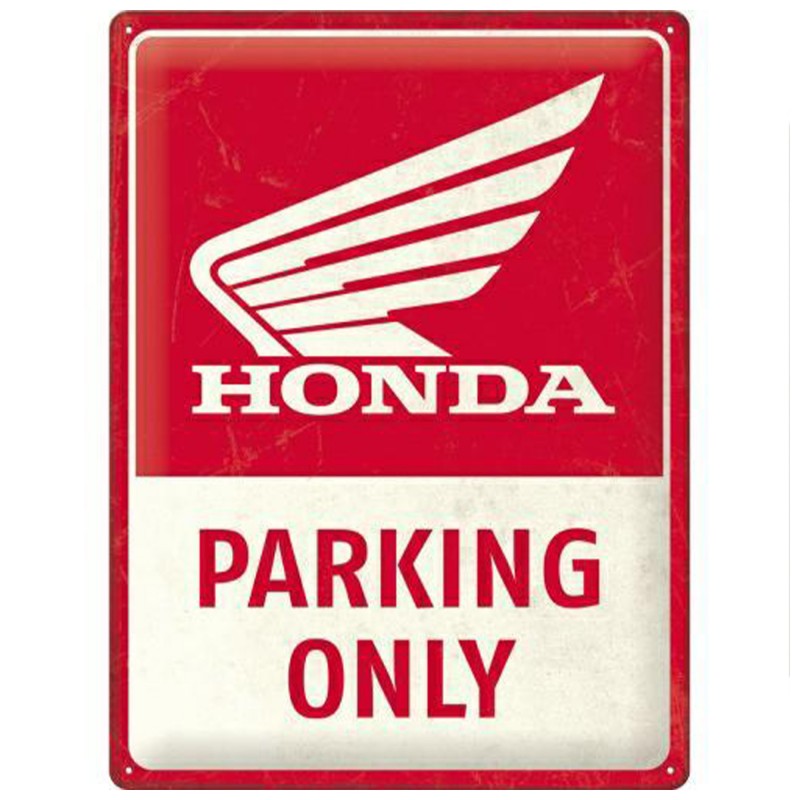 Plakat Metalowy 30x40 "Honda MC Parking Only" - Must-Have Dla Prawdziwego Miłośnika Motocykli!