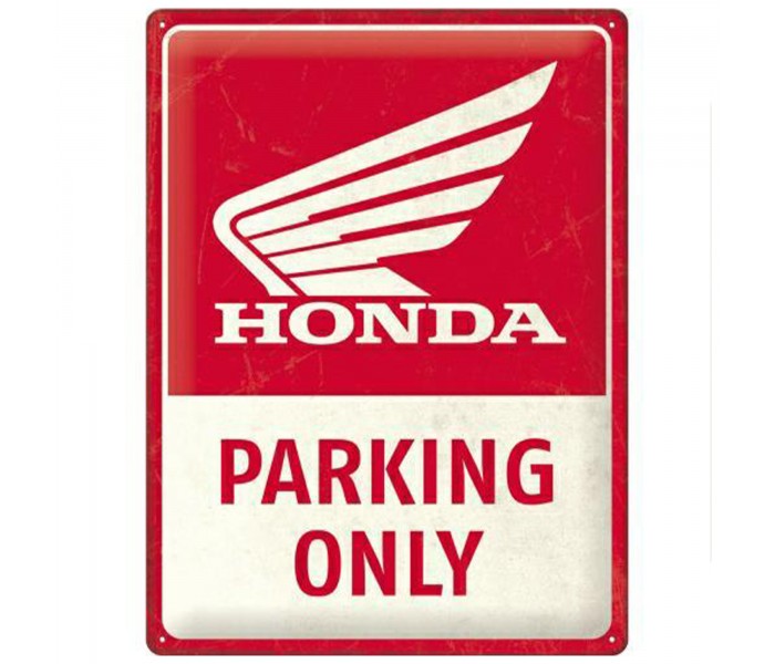 Plakat Metalowy 30x40 "Honda MC Parking Only" - Must-Have Dla Prawdziwego Miłośnika Motocykli!