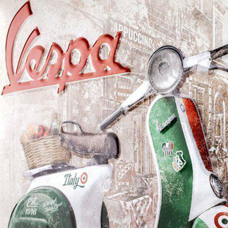 Odkryj Legendę Stylu - Plakat Metalowy 30x40cm Vespa Italian Legend