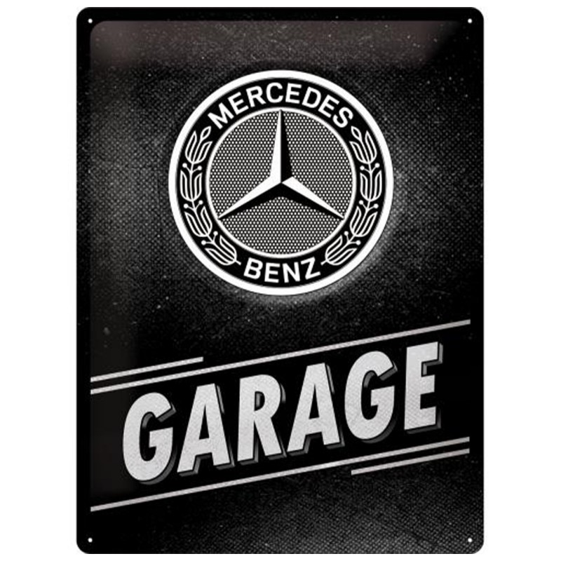 Legenda Motoryzacji na Metalowym Plakacie 30x40cm „Mercedes-Benz Garage”