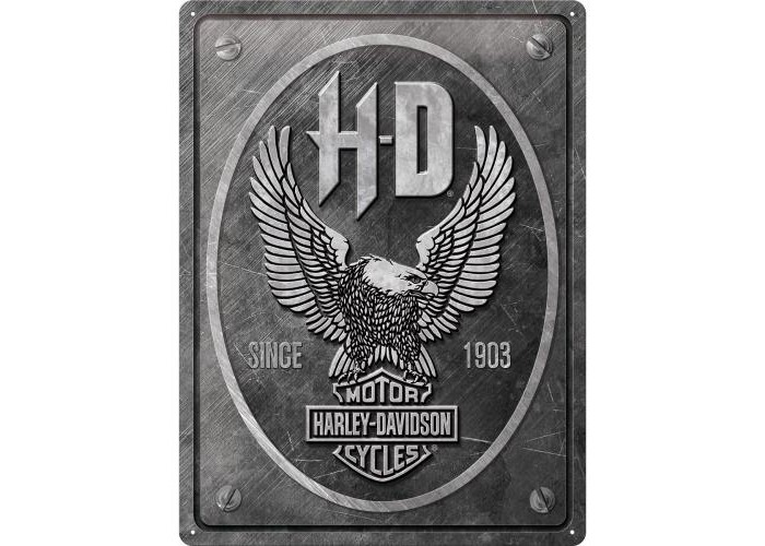 Legenda na Ścianie - Metalowy Plakat Harley-Davidson 30x40 „Metal Eagle”