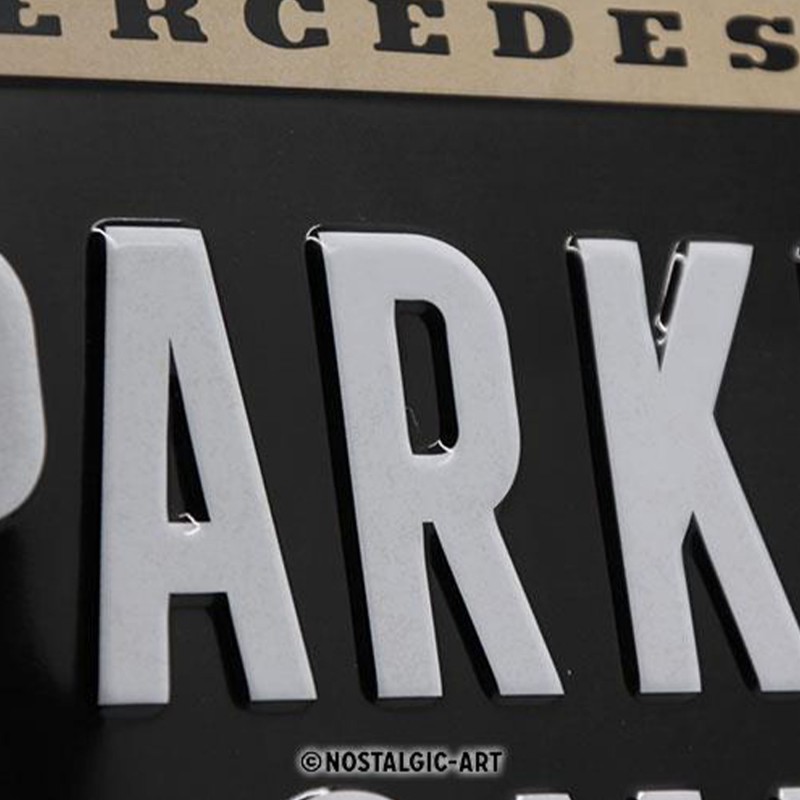 Plakat Metalowy 30x40 Mercedes Parking Only - Wyjątkowa Dekoracja Każdego Garażu i Biura!