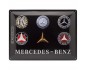 Metalowy Plakat Mercedes-Benz - Logo Evolution 30x40: Przekształć Swoją Przestrzeń w Ikonę Motoryzacji!