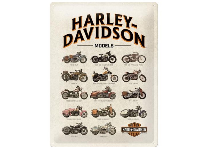 Metalowy Plakat 30x40 Harley-Davidson Chart