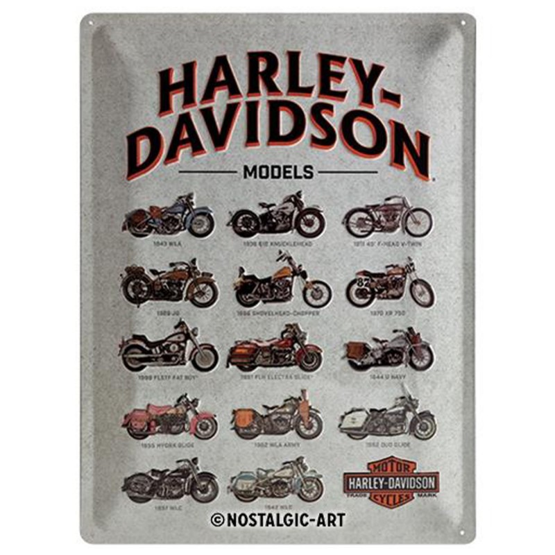 Metalowy Plakat 30x40 Harley-Davidson Chart