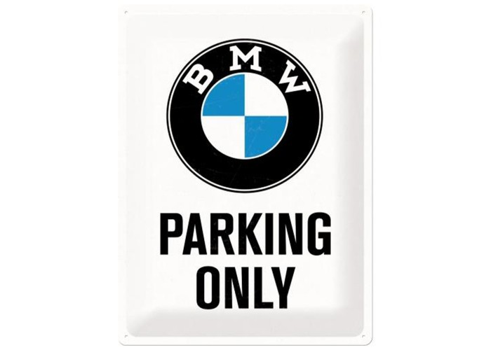 Metalowy Plakat 30x40cm BMW - Parking Only White