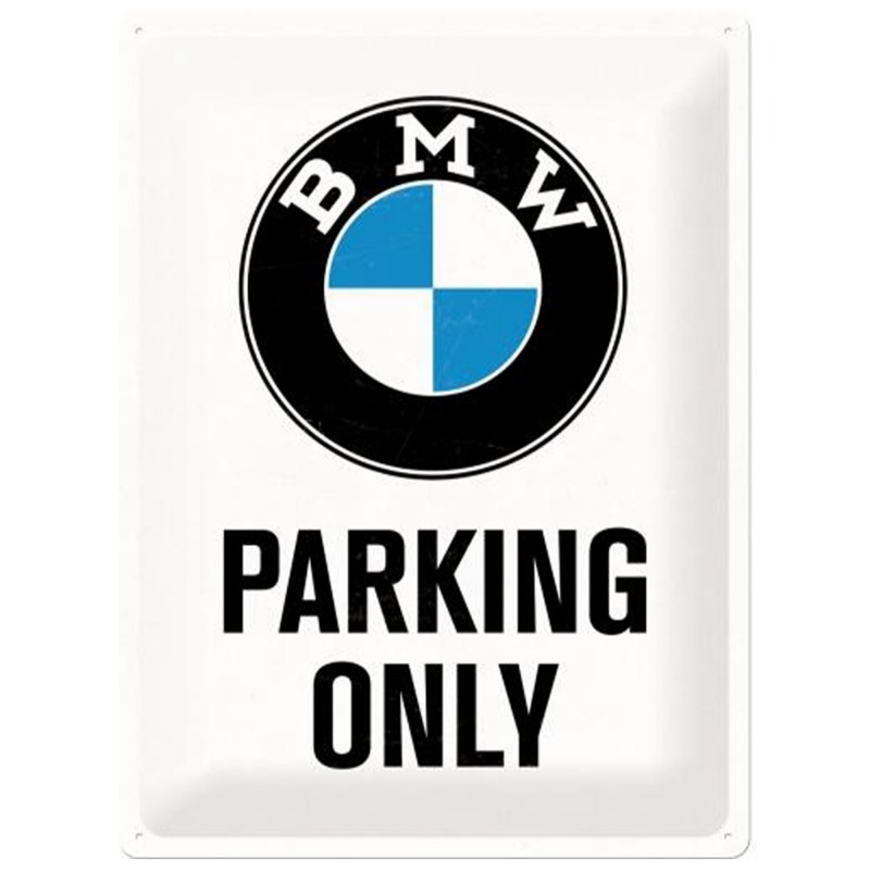 Metalowy Plakat 30x40cm BMW - Parking Only White