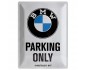 Metalowy Plakat 30x40cm BMW - Parking Only White