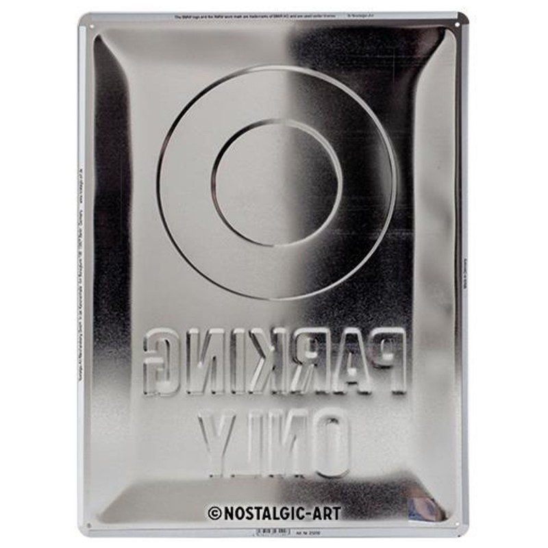 Metalowy Plakat 30x40cm BMW - Parking Only White