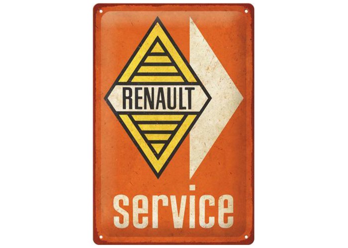 Unikalny Metalowy Plakat 20x30 Renault Service - Klimat Retro we Współczesnym Wnętrzu!