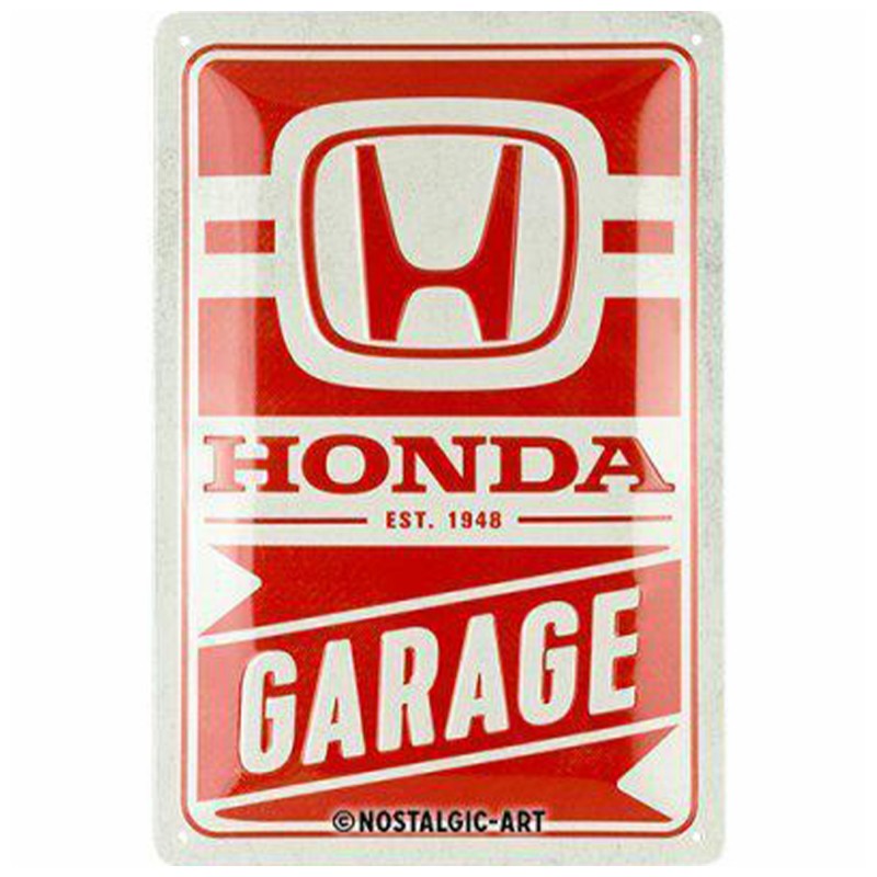 Metalowy Plakat Honda AM Garage 20x30 - Przekształć Swój Garaż w Świątynię Motopasji!