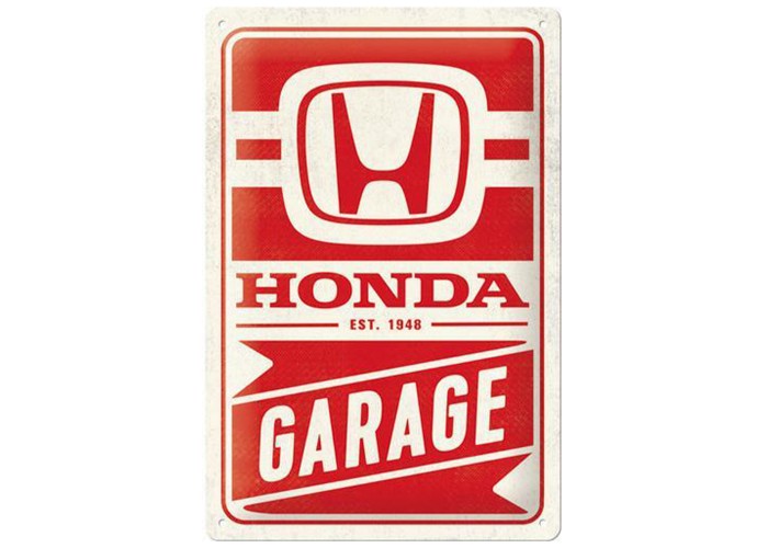 Metalowy Plakat Honda AM Garage 20x30 - Przekształć Swój Garaż w Świątynię Motopasji!