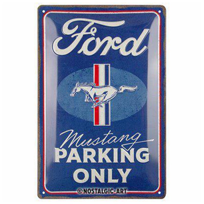 Metalowy Plakat 20x30 Ford Mustang Parking Only