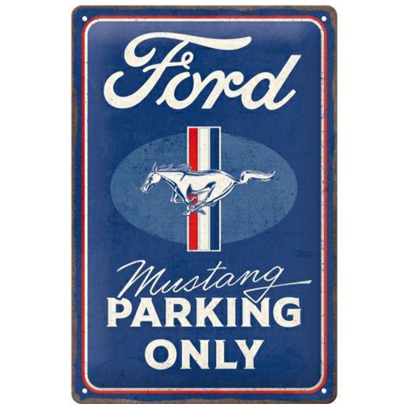 Metalowy Plakat 20x30 Ford Mustang Parking Only
