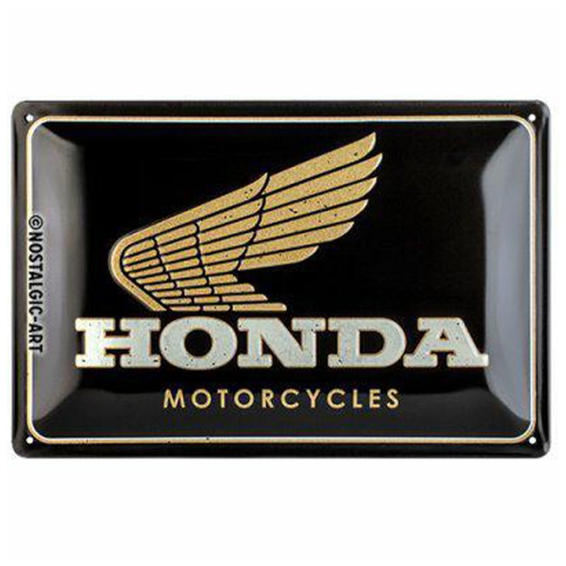 Metalowy Plakat 20x30 Honda MC Motorcycles Gold z Linii NostalgicArt