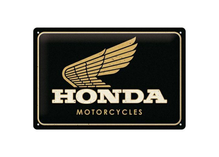 Metalowy Plakat 20x30 Honda MC Motorcycles Gold z Linii NostalgicArt
