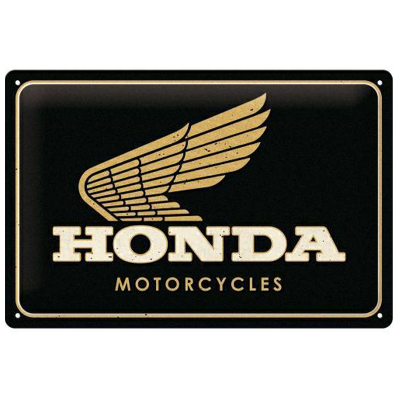 Metalowy Plakat 20x30 Honda MC Motorcycles Gold z Linii NostalgicArt
