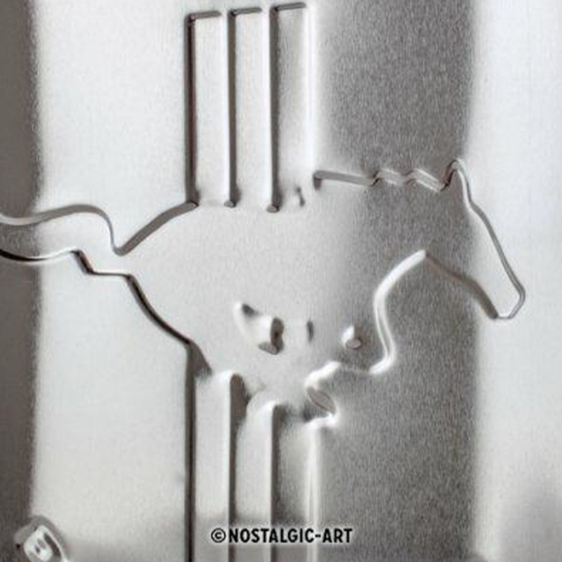 Metalowy Plakat Ford Mustang Horse & Stripes Logo 20x30 cm