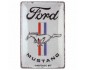 Metalowy Plakat Ford Mustang Horse & Stripes Logo 20x30 cm