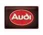 Nowy Wymiar Stylu z Metalowym Plakatem Audi Logo Red Shine 20x30 cm - Esencja Pasji na Twojej Ścianie!
