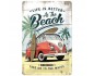 Stalowy Plakat 20x30 VW Bulli - Beach: Ikona Stylu dla Miłośników Wolności!