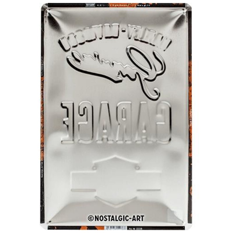 Metalowy Plakat 20x30 Harley-Davidson Garage - Esencja Wolności, Moc Dziedzictwa