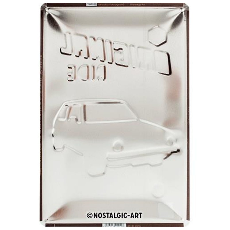 Plakat Metalowy 20x30cm VW Golf - The Original Ride - Ikona Motoryzacji w Nowoczesnym Stylu!