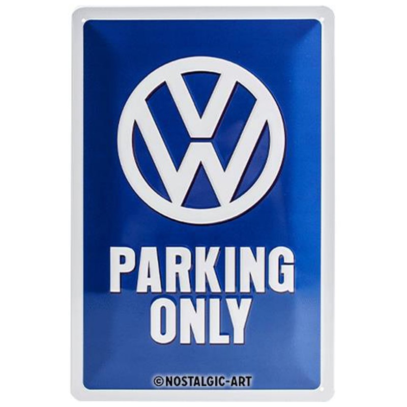 Plakat Metalowy 20x30 cm "VW Parking Only" - Odkryj Legendę i Przekształć Swoją Przestrzeń!