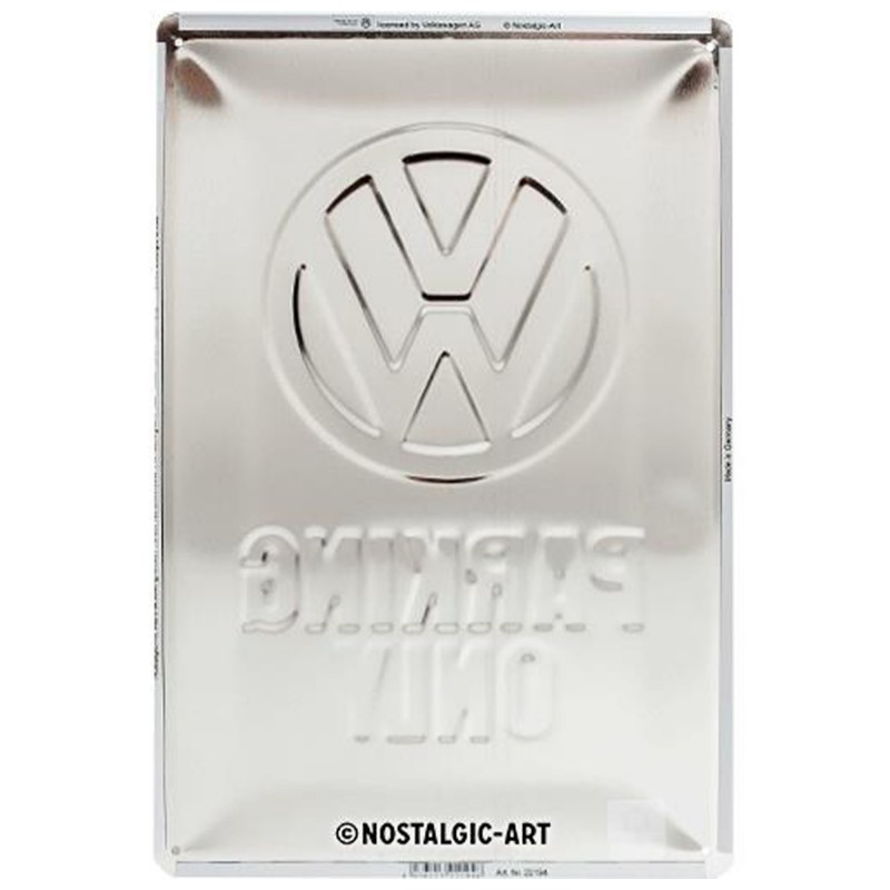 Plakat Metalowy 20x30 cm "VW Parking Only" - Odkryj Legendę i Przekształć Swoją Przestrzeń!