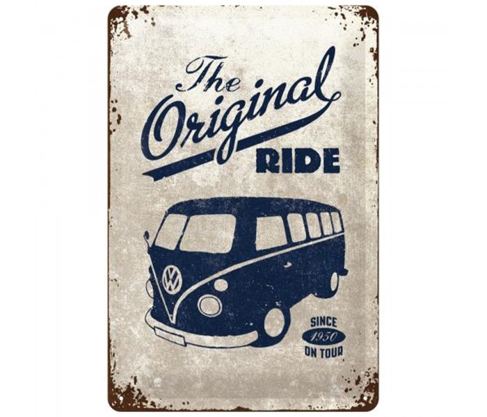 Metalowy Plakat VW Bulli "The Original Ride" 20x30 cm