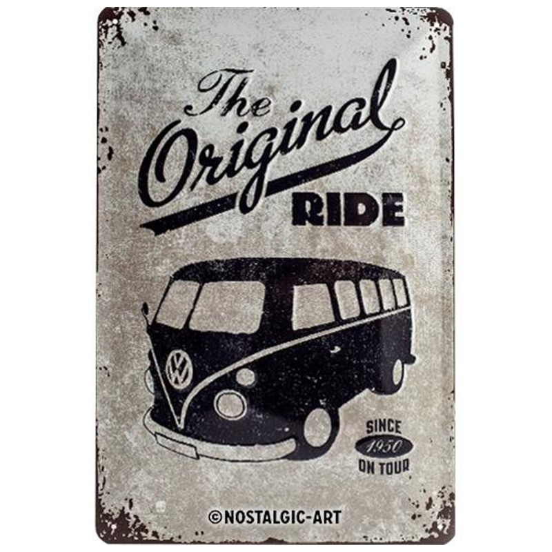 Metalowy Plakat VW Bulli "The Original Ride" 20x30 cm