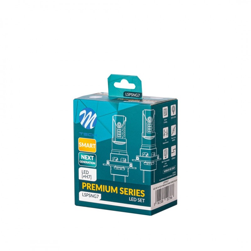 Zestaw LED H7 M-TECH Premium Smart - 5000 lm, CANBUS, IP65 - bez adapterów, bez kompromisów