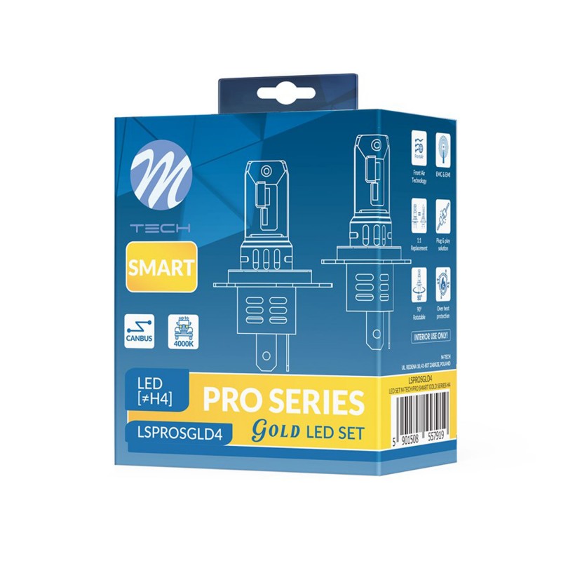 Zestaw LED M-TECH PRO SMART GOLD SERIES H4 - Plug&Play