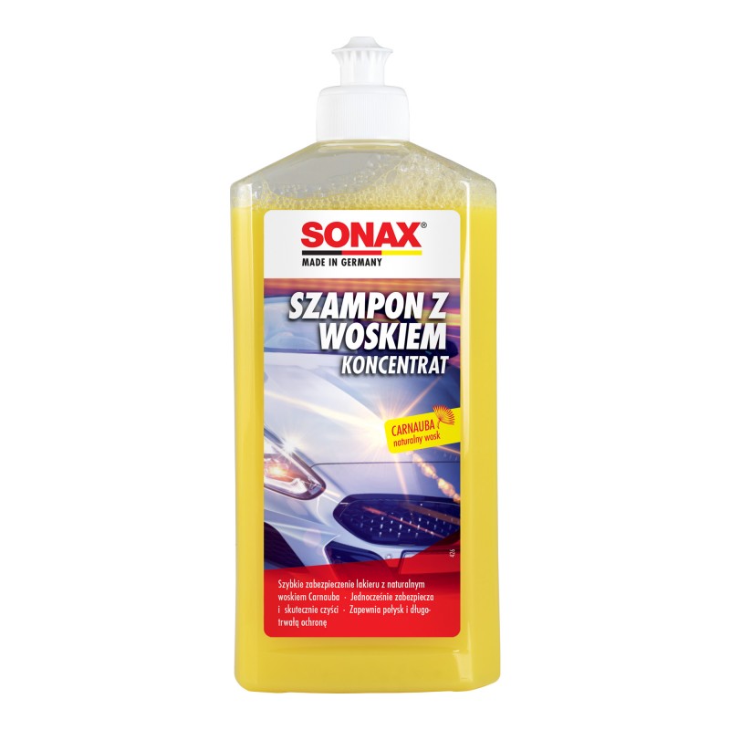 SONAX Szampon z woskiem - Koncentrat 500 ml - Myjesz i chronisz jednocześnie