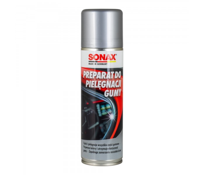 SONAX Preparat do Konserwacji Elementów Gumowych 300 ml - Ożyw Gumę i Chroń Auto