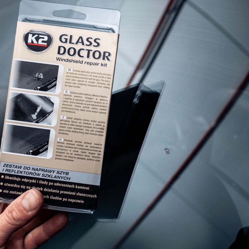 K2 Glass Doctor: Zestaw Naprawczy do Szyb i Reflektorów - Pożegnaj Odpryski i Pajączki na Zawsze!