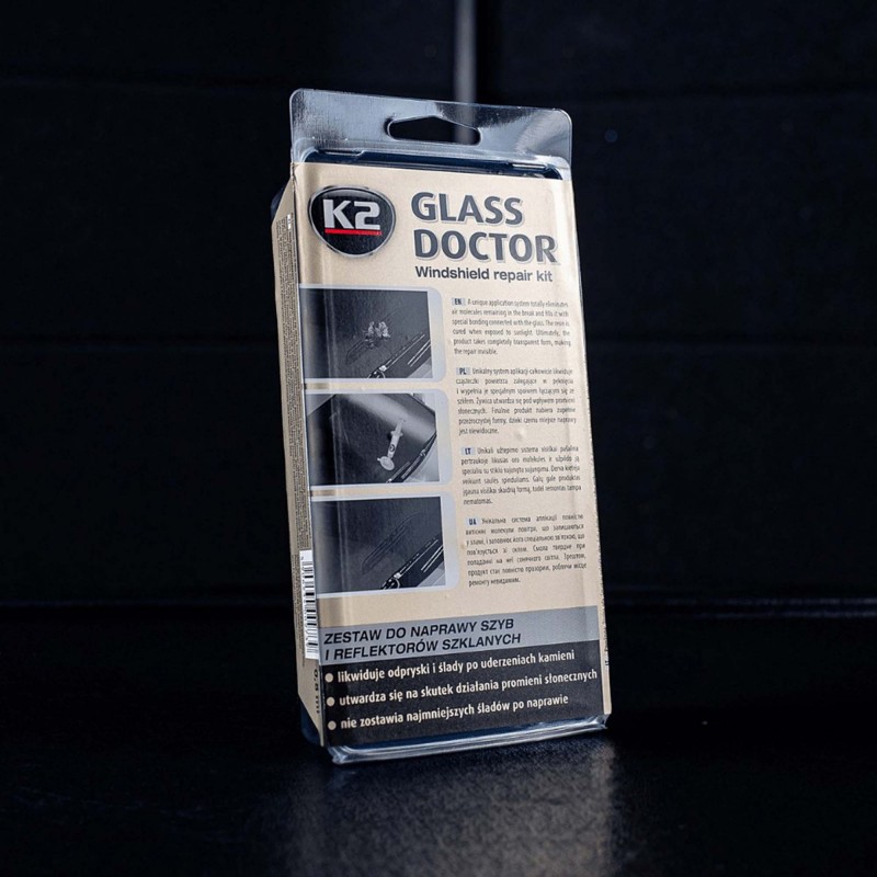 K2 Glass Doctor: Zestaw Naprawczy do Szyb i Reflektorów - Pożegnaj Odpryski i Pajączki na Zawsze!