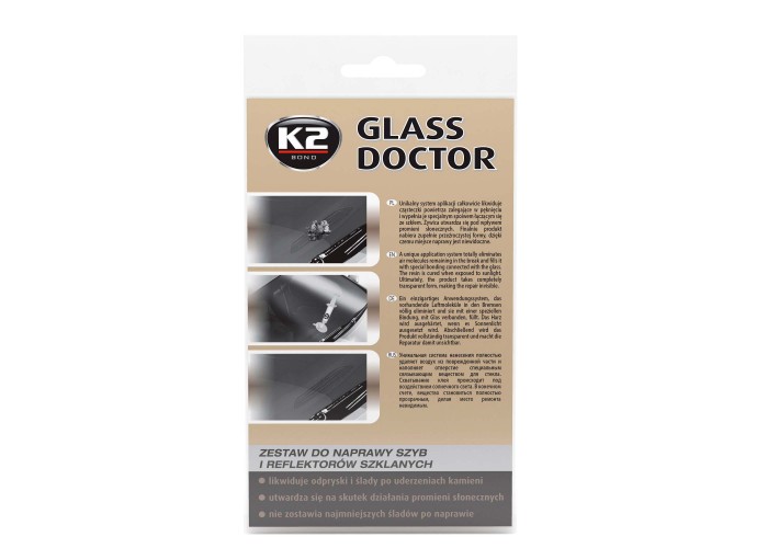 K2 Glass Doctor: Zestaw Naprawczy do Szyb i Reflektorów - Pożegnaj Odpryski i Pajączki na Zawsze!