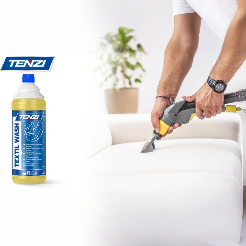 TENZI Textil Wash 1L Płyn do Prania Tapicerki i Dywanów - Skuteczne Czyszczenie i Ożywienie Kolorów!