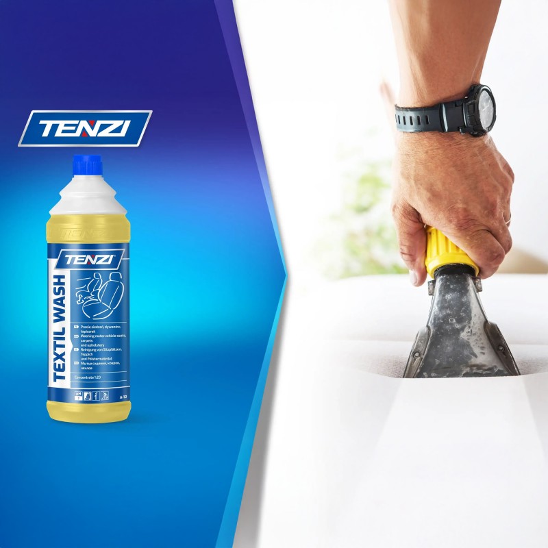 TENZI Textil Wash 1L Płyn do Prania Tapicerki i Dywanów - Skuteczne Czyszczenie i Ożywienie Kolorów!
