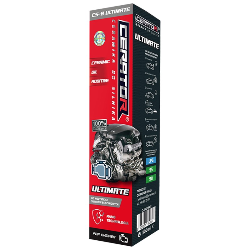CERAMIZATOR CS-B ULTIMATE: Rewolucja dla Silnika Benzynowego! 3w1: Regeneracja, Redukcja Tarcia, Ochrona na 120 000 km!